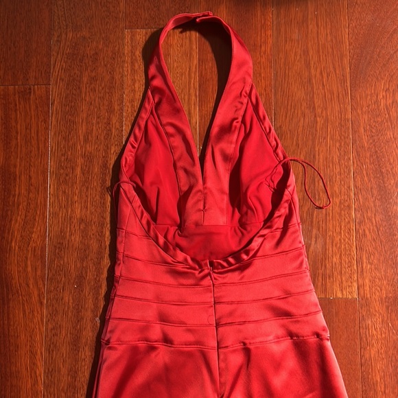 Red vintage style evening prom gown size 2 - Picture 6 of 9